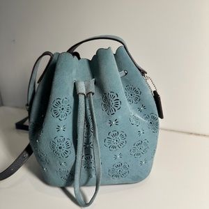 Coach floral cutout satchel